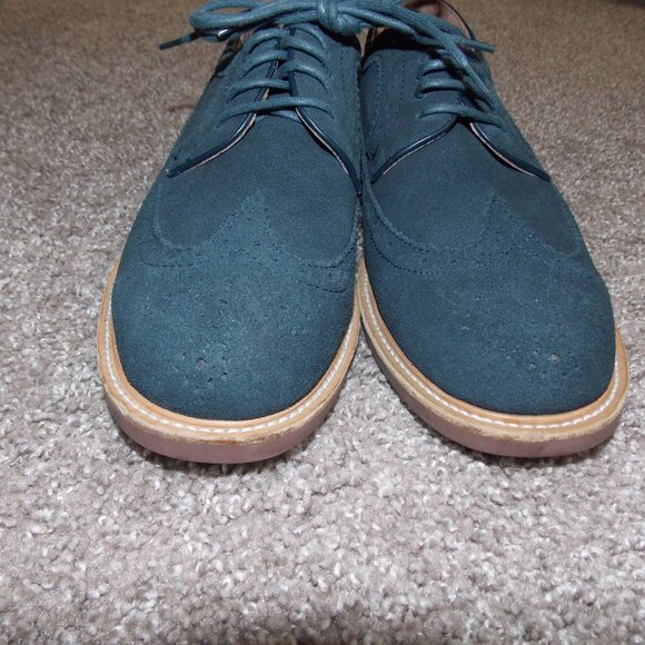 Land's End Blue Suede Oxford Size 10 - Picture 2 of 11